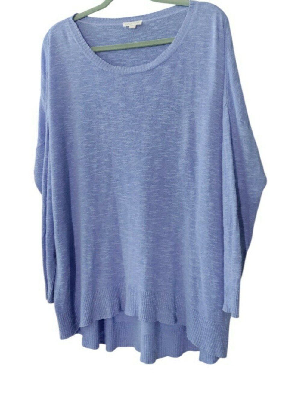 Eileen Fisher Organic Linen & Cotton Slub Sweater Tunic Relaxed Coastal